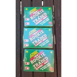 3 1991 Score Rookie‎ Traded Card Set Baseball MLB 110 Player 10 Trivia Cards